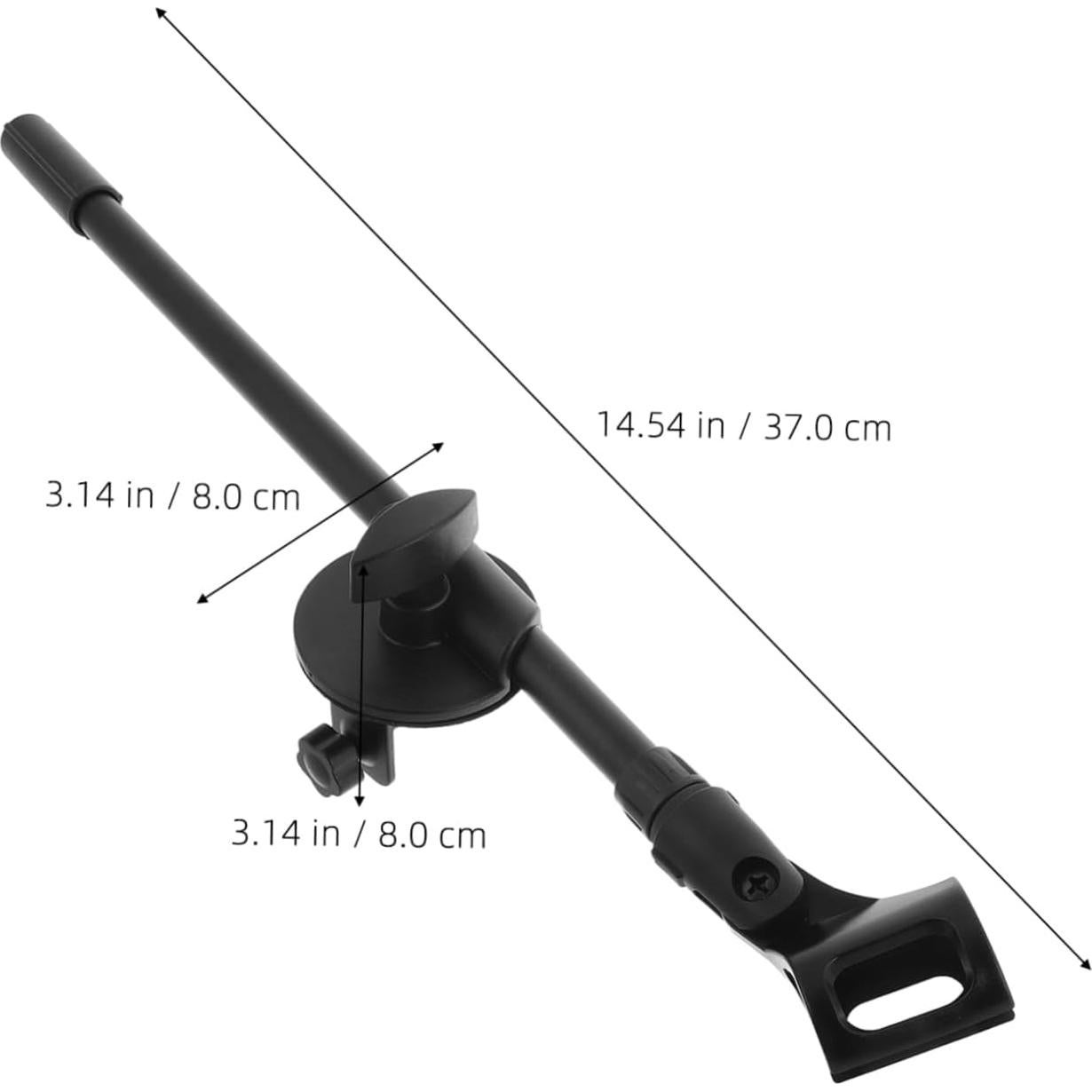 Soporte de Micrófono Ajustable Negro para Grabación y Streaming