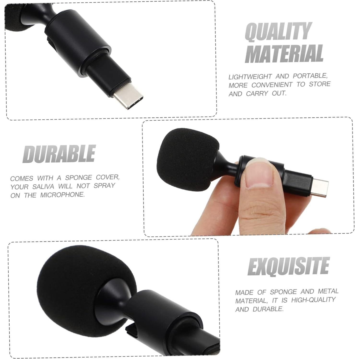 Micrófono Tipo-C VICASKY para Teléfono y Laptop - Omnidireccional