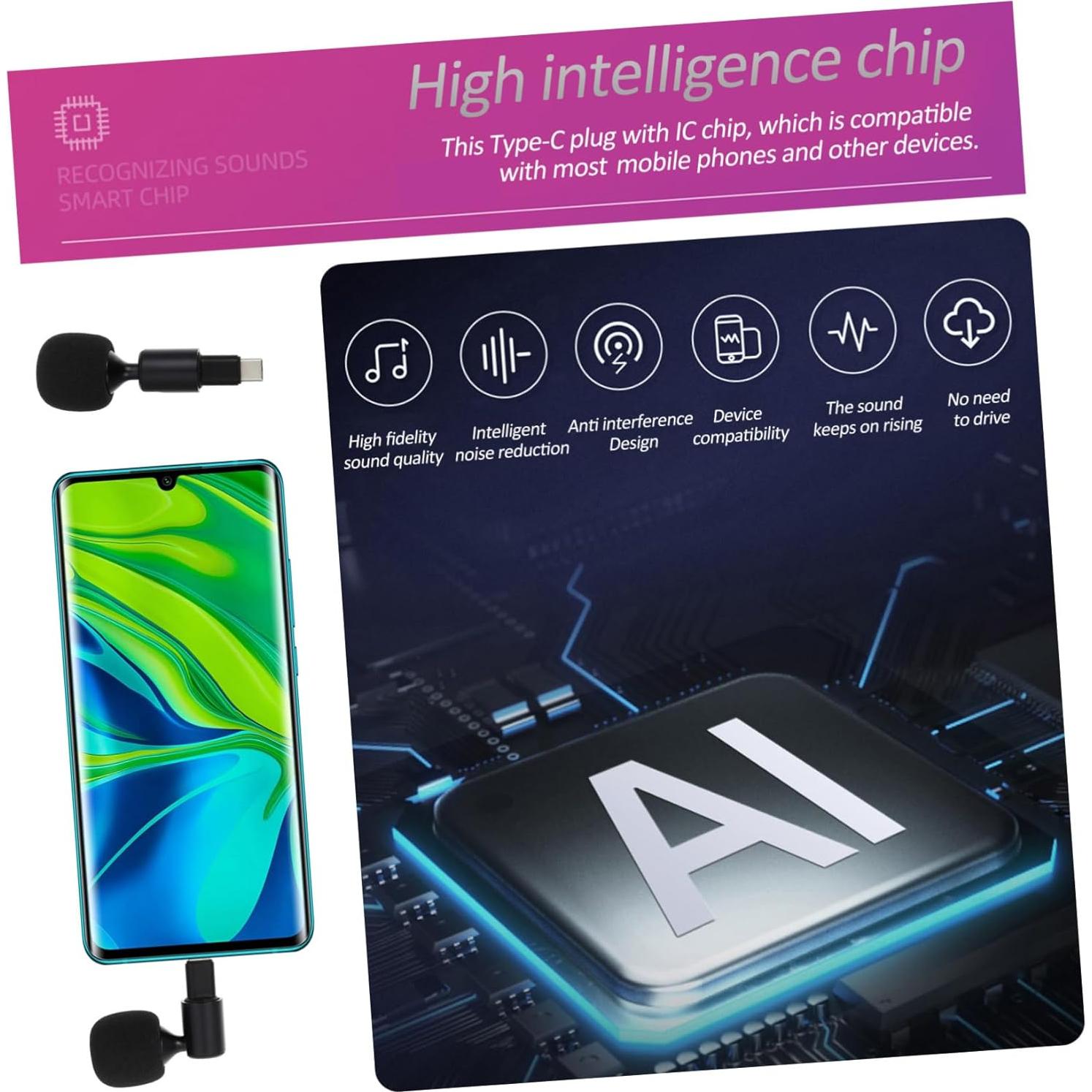 Micrófono Tipo-C VICASKY para Teléfono y Laptop - Omnidireccional