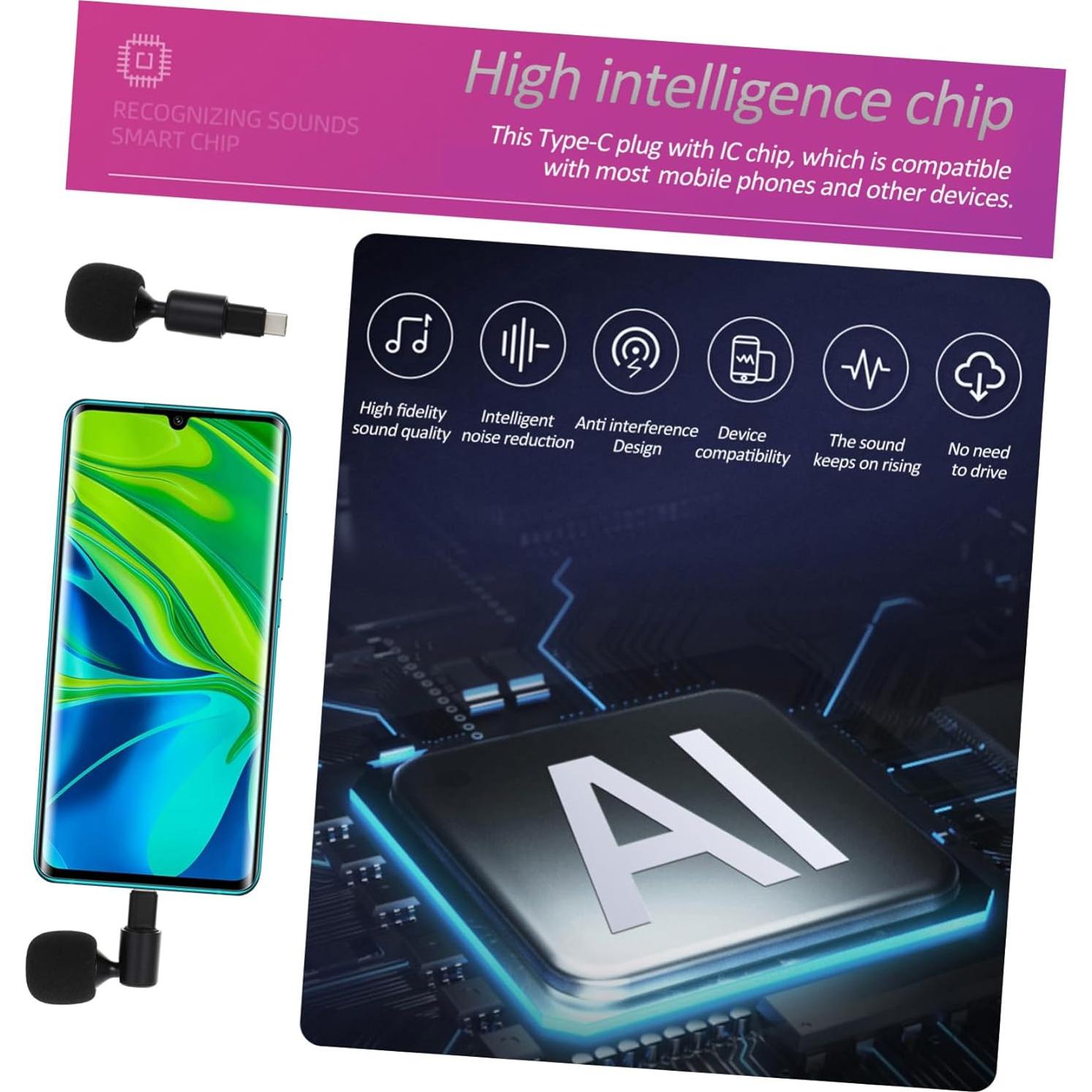 Micrófono USB-C Flexible Ibasenice para Grabación y Transmisión