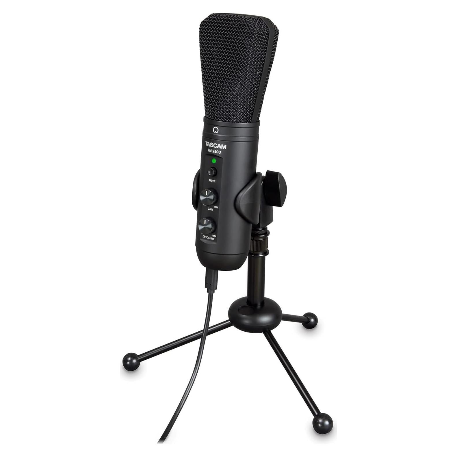 Tascam TM-250U USB Condenser Microphone for Podcasting, Conferencing, Computer Recording, and Online Audio (TM250U)
