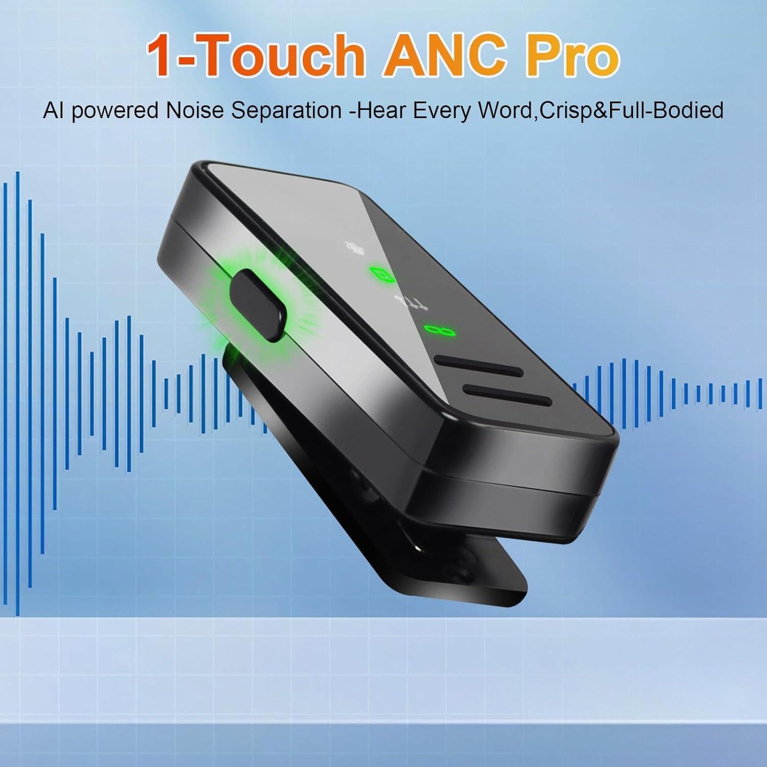 Micrófono Lavalier Inalámbrico KXiSWIE con Estuche USB-C