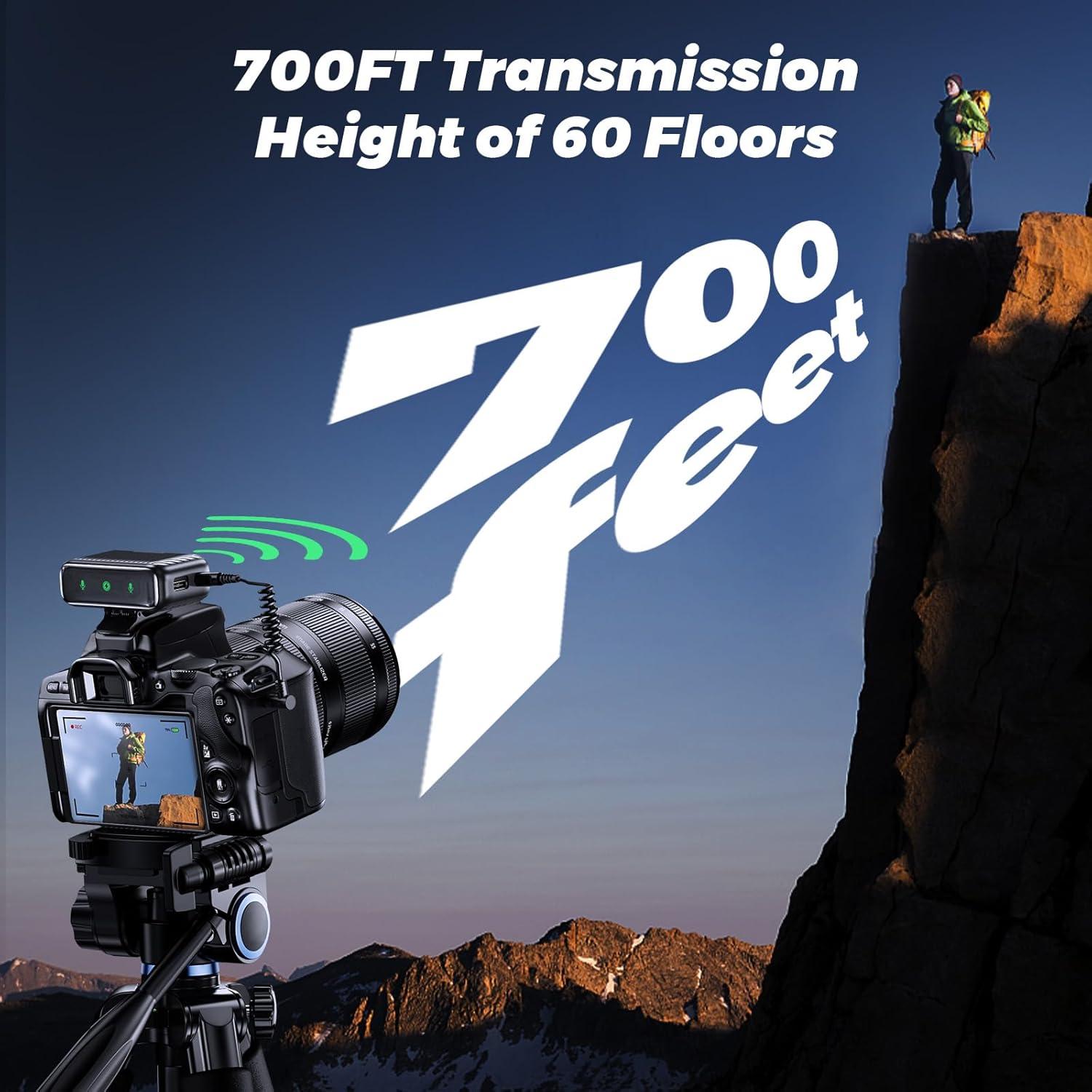 Micrófono Lavalier Inalámbrico ATKTTOP con Cancelación de Ruido