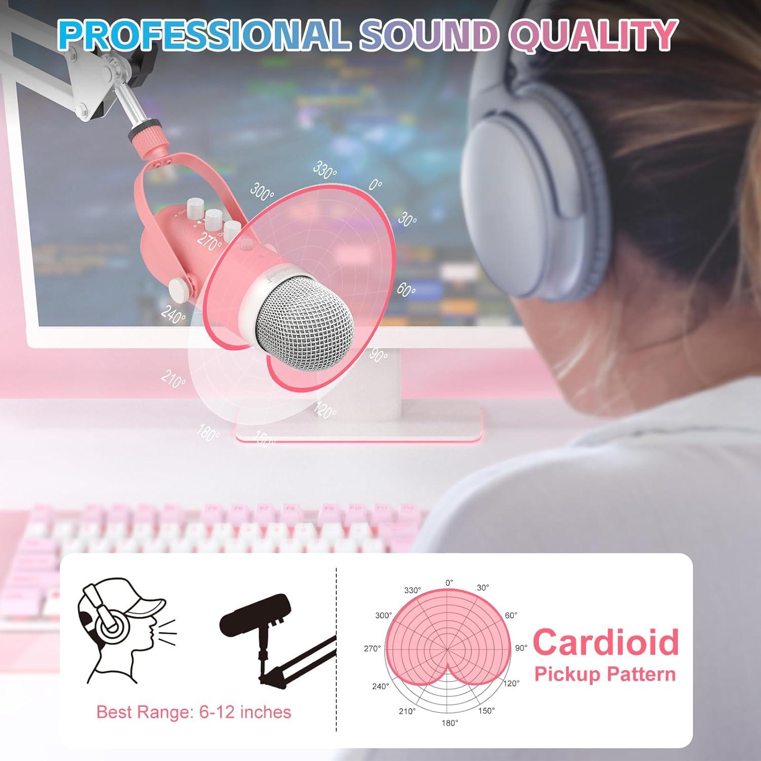 Micrófono USB para Juegos ZealSound K66P-S con Cubierta Peluda