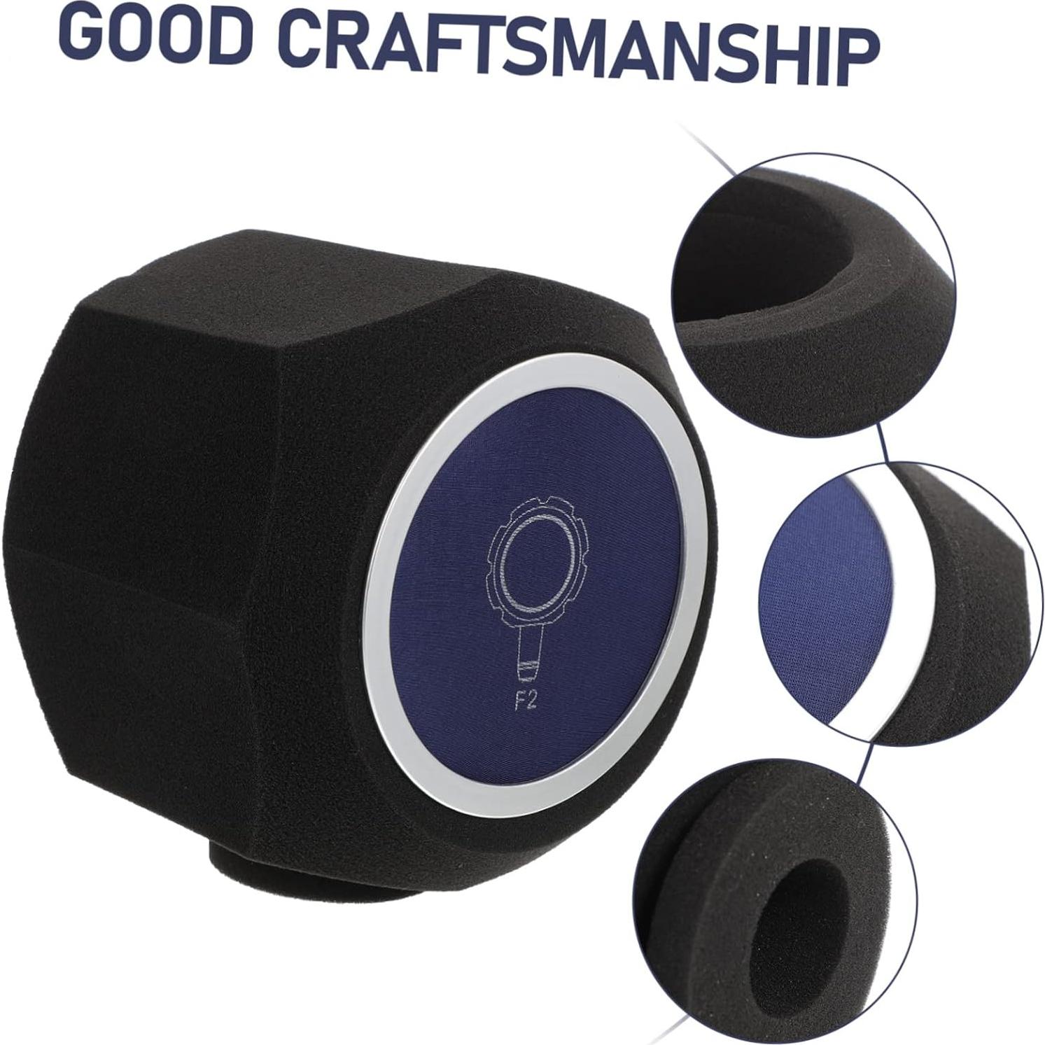 Cubierta de Esponja para Micrófono Milisten Azul 19.5x16.5cm