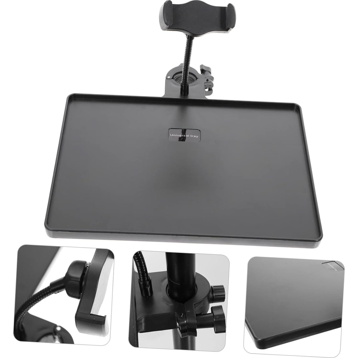 Soporte de Micrófono con Bandeja y Abrazadera para Móvil