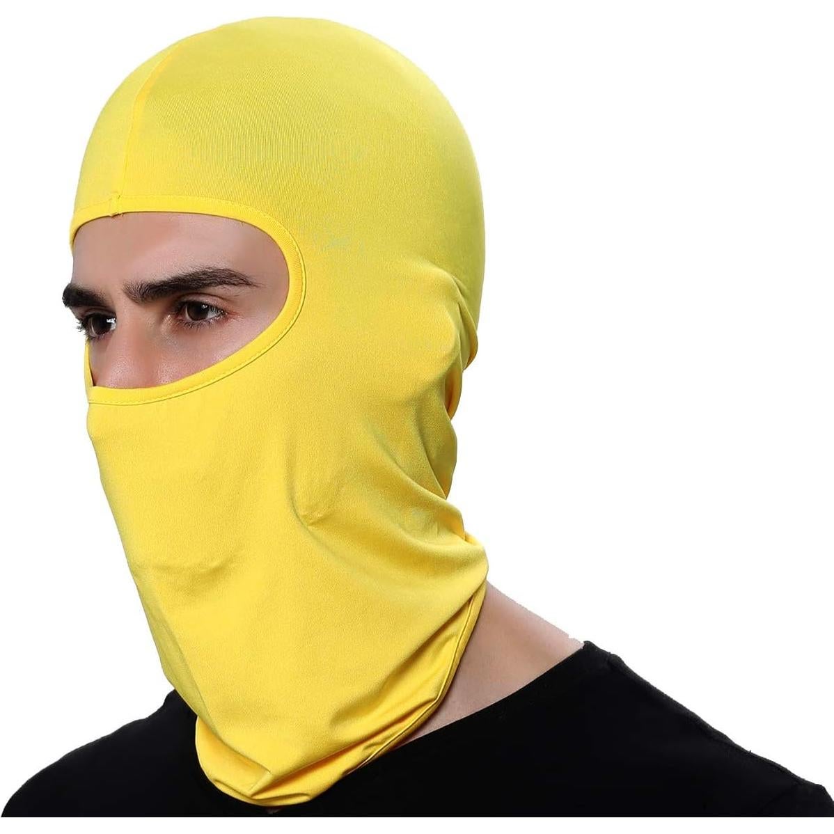 Paquete de 3 Pasamontañas Unisex Amarillo para Aire Libre