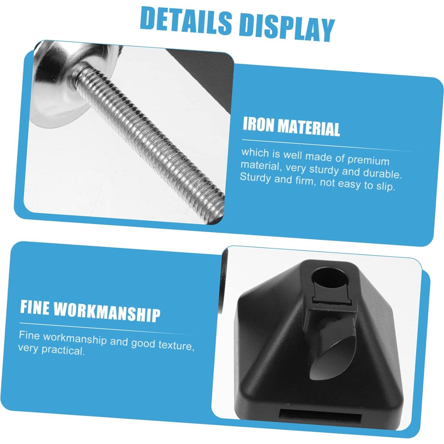 Base de Soporte de Micrófono Ajustable Negro - Abrazadera de Hierro