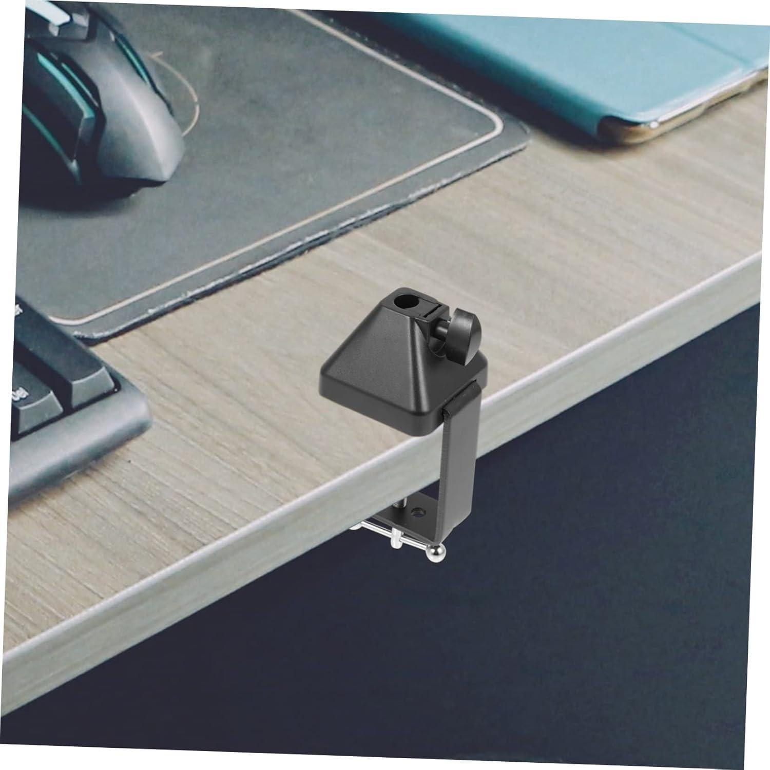 Base de Soporte de Micrófono Ajustable Negro - Abrazadera de Hierro