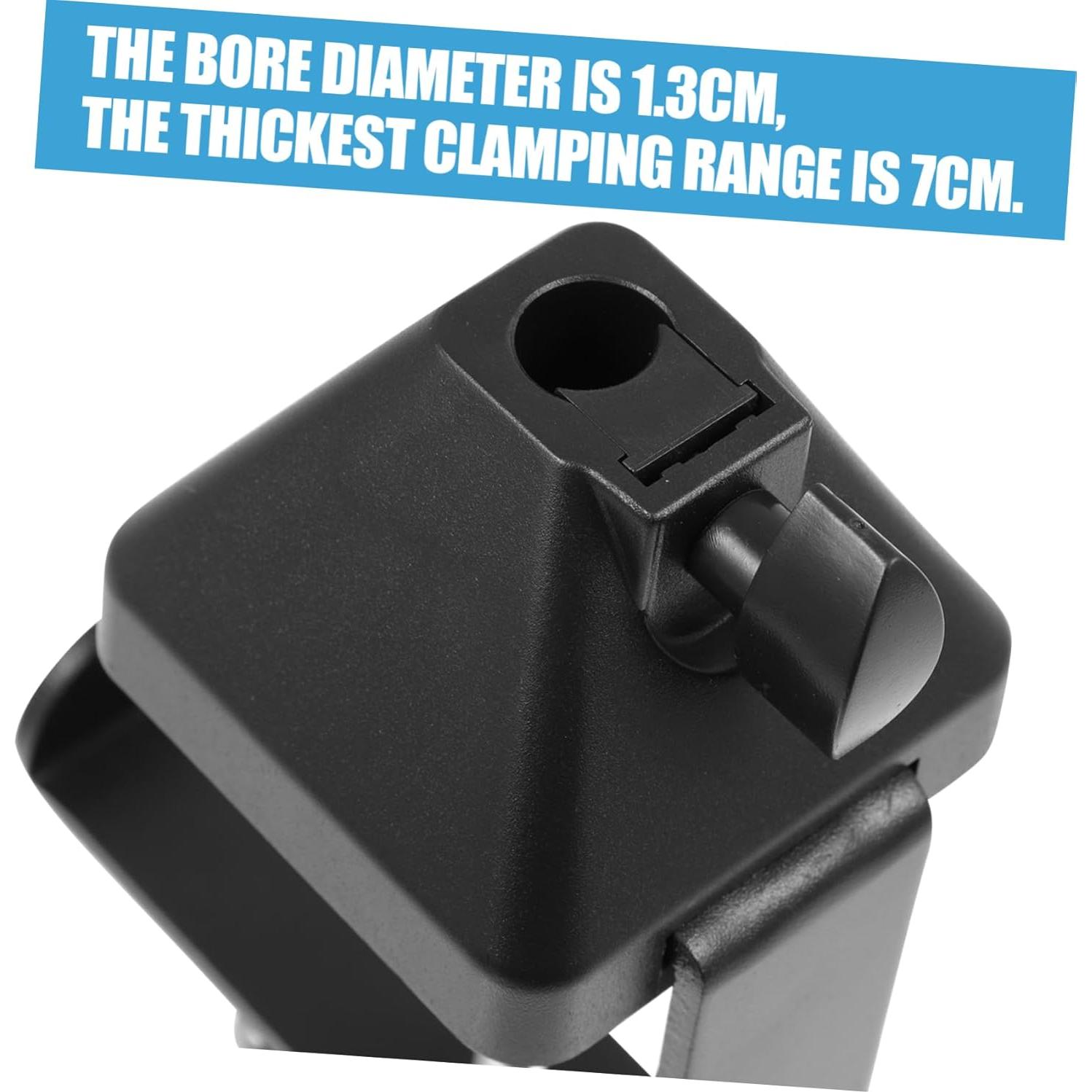 Base de Soporte de Micrófono Ajustable Negro - Abrazadera de Hierro