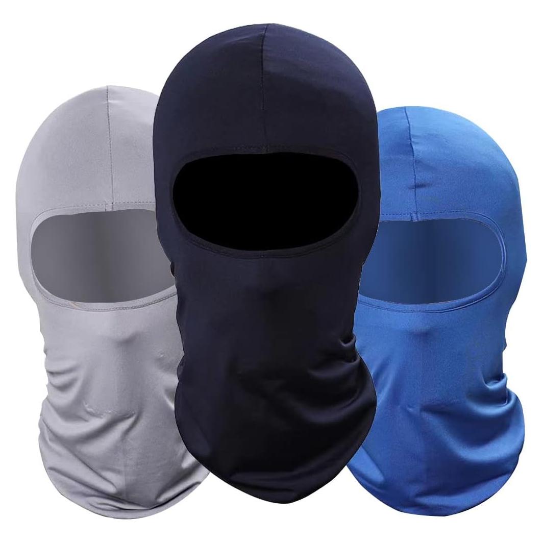 Paquete de 3 Pasamontañas Unisex Azul para Aire Libre