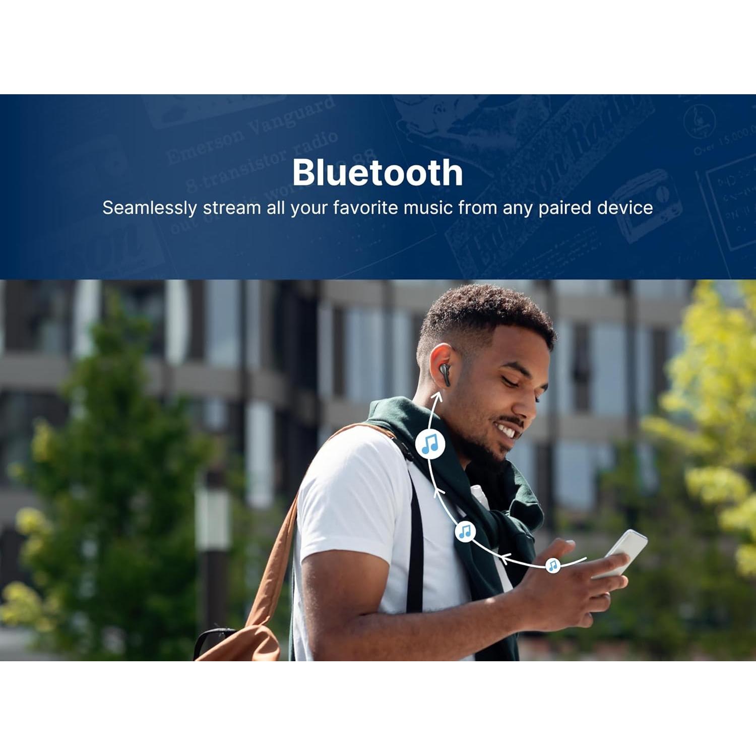 Emerson EG-1501 True Wireless Gaming Earbuds with Low-Latency Audio, Built-in Microphone, Bluetooth 5.1 Connectivity, RGB LED Lighting, and Noise-Cancellation – Perfect for Gaming and Streaming