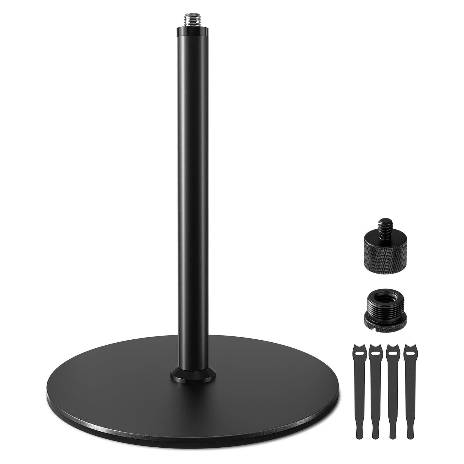 Soporte de Micrófono de Escritorio Negro con Base Ponderada 15.24 cm