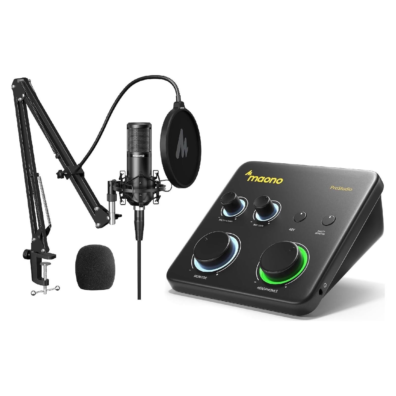 Interfaz de Audio USB MAONO PS22 Lite 24-bit/192kHz XLR