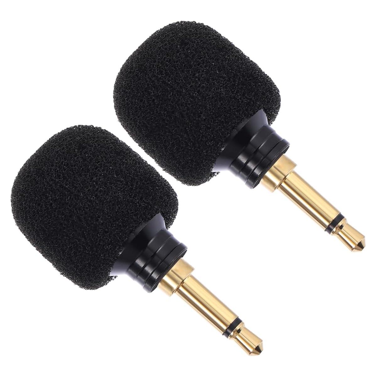 ERINGOGO 2Pcs Portable Microphone for Voice Recording Plug Design for Singing Live Streaming Conference Use with Workmanship for Mobile