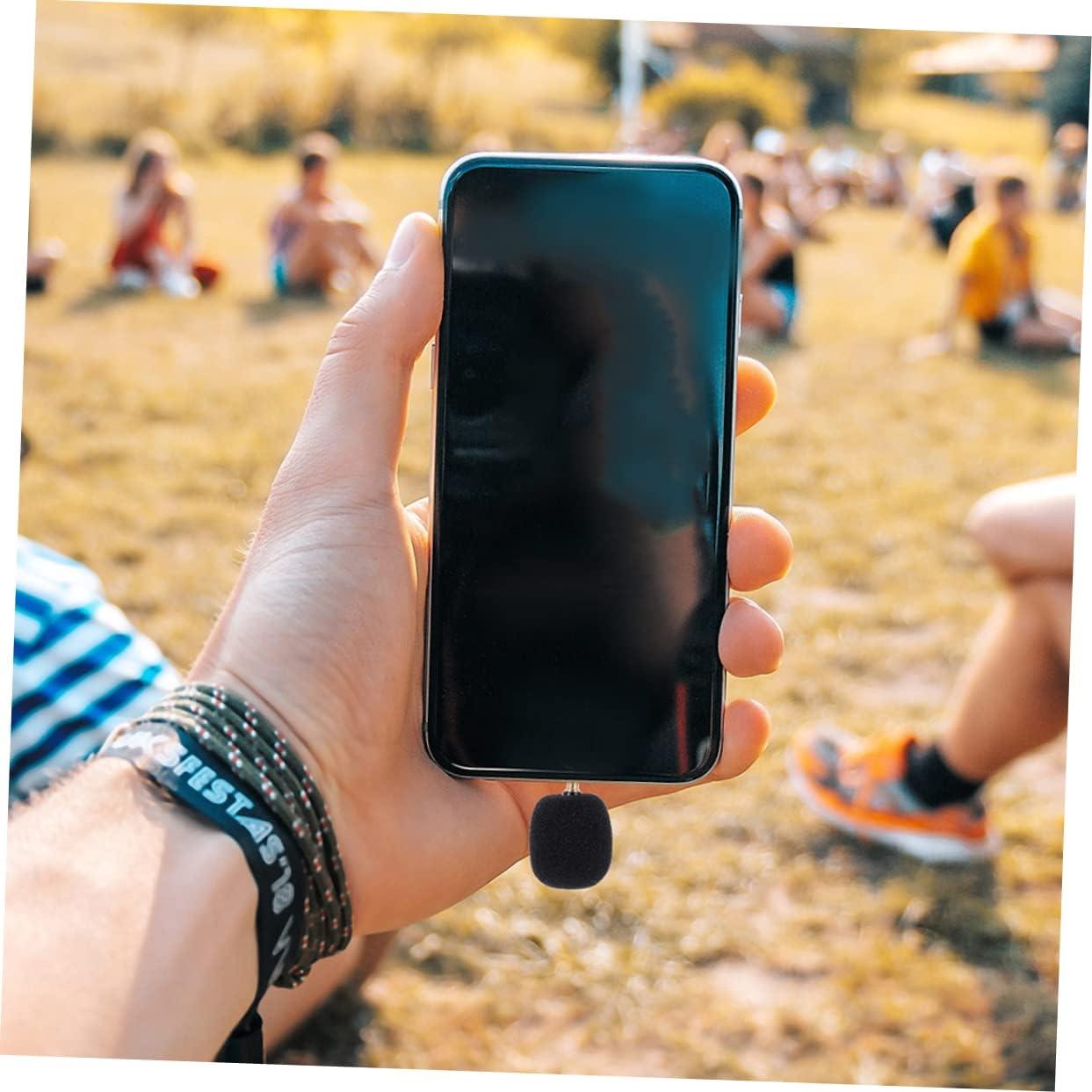 ERINGOGO 2Pcs Portable Microphone for Voice Recording Plug Design for Singing Live Streaming Conference Use with Workmanship for Mobile