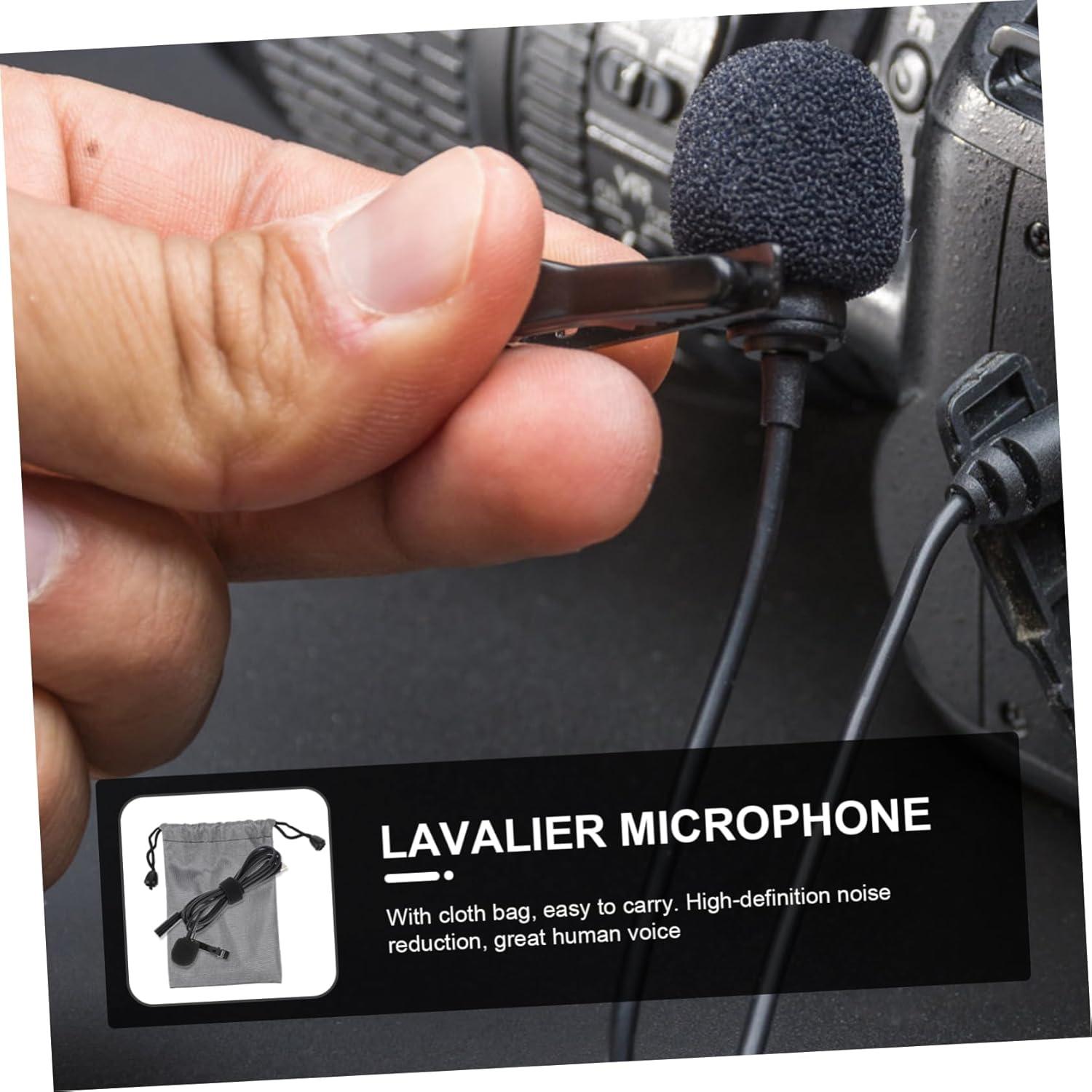 Microphone Headset Recording Mic USB Type- Streaming Mic Clip-on Design