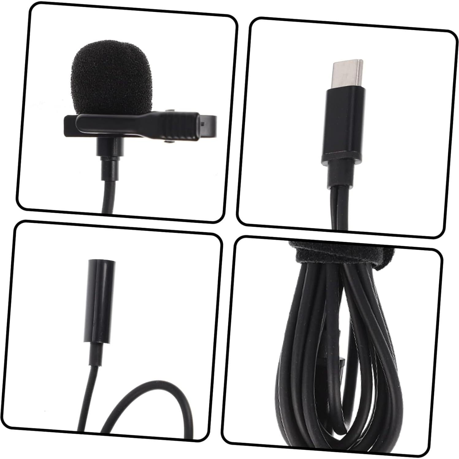 Microphone Headset Recording Mic USB Type- Streaming Mic Clip-on Design