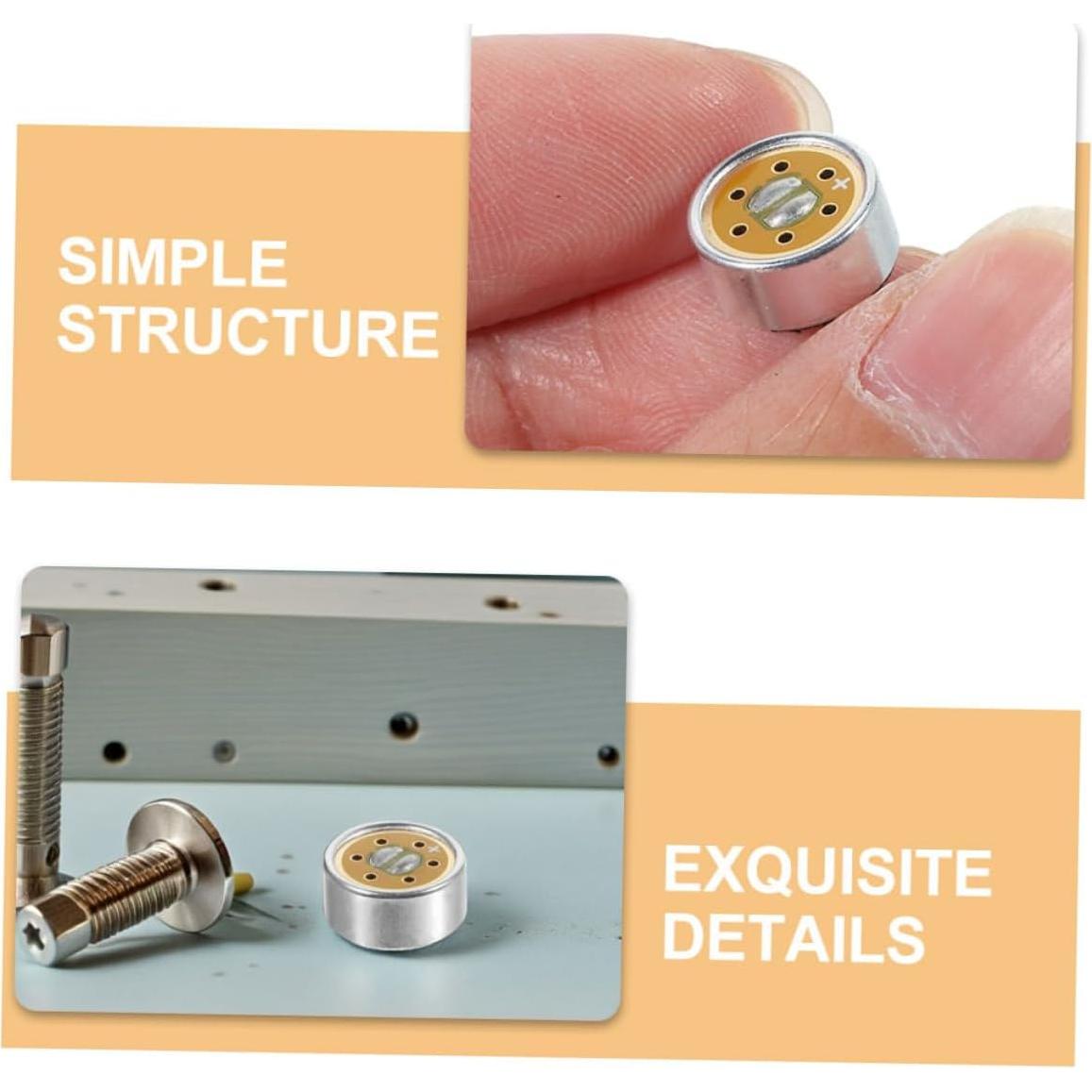 Yardwe 2pcs Handheld Condenser Microphone Core Cardioid Directional Design for Live Streaming and Voice Recognition Build Noise Reduction for Audio