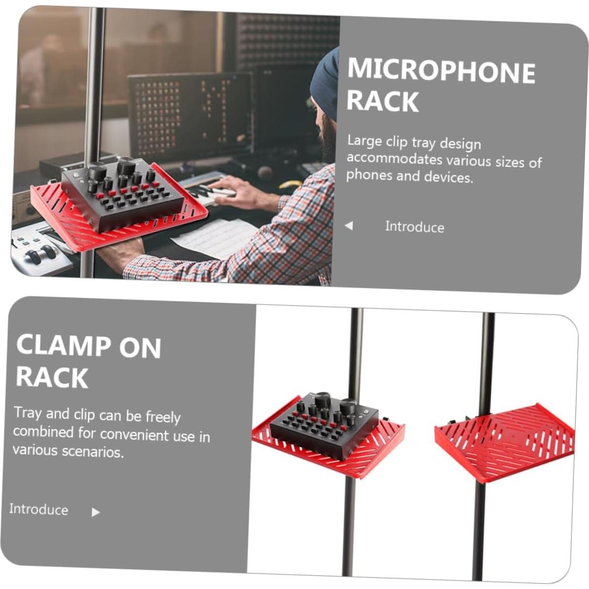 Artibetter Sound Card Microphone Rack Lightweight Portable Holder for Live Streaming and Karaoke Easy to Install Stand for Microphones and Devices