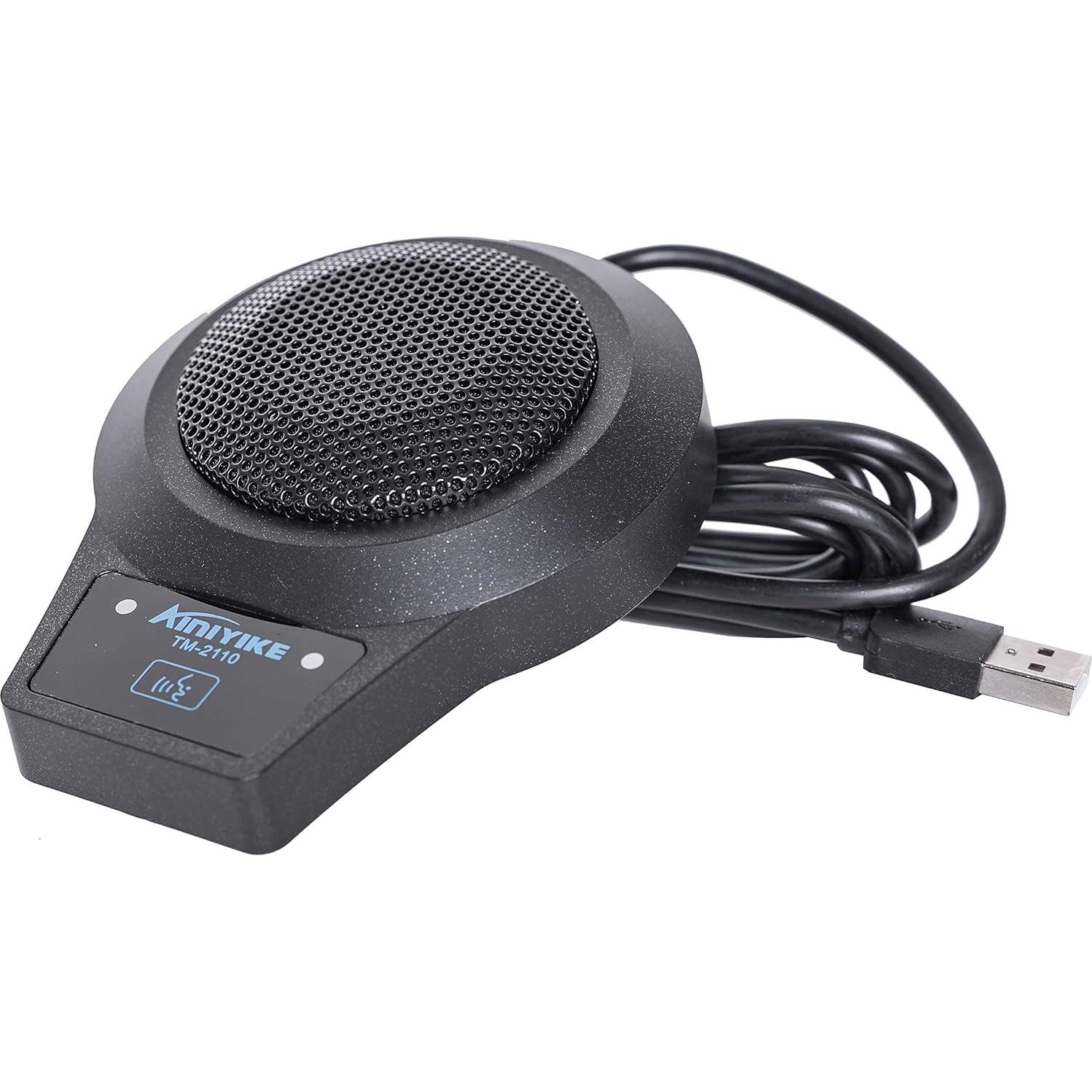 TM-2110 Conference USB Microphone for Windows and Mac with 360 Pickup Range, Omnidirectional Microphone, Touch Mute Switch, 1 Year Warranty