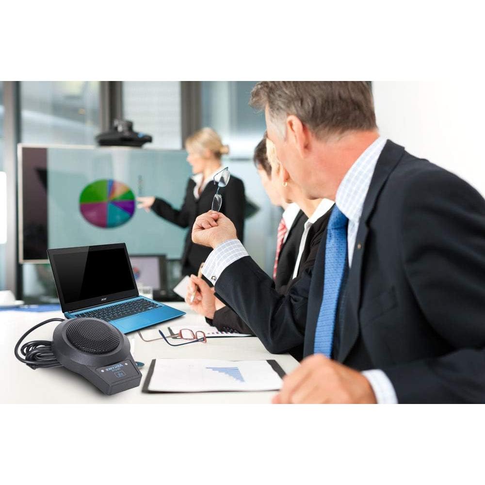 TM-2110 Conference USB Microphone for Windows and Mac with 360 Pickup Range, Omnidirectional Microphone, Touch Mute Switch, 1 Year Warranty