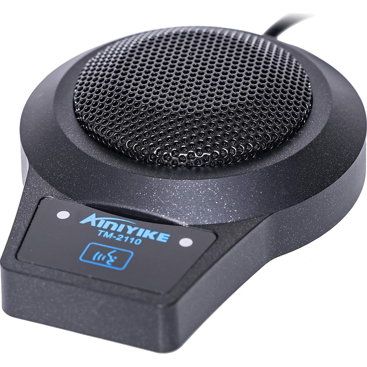 TM-2110 Conference USB Microphone for Windows and Mac with 360 Pickup Range, Omnidirectional Microphone, Touch Mute Switch, 1 Year Warranty