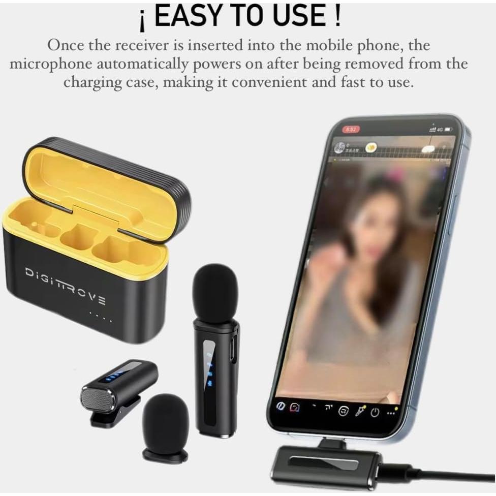 Micrófono Lavalier Inalámbrico DIGIT TROVE DT-AirMicPro 80m