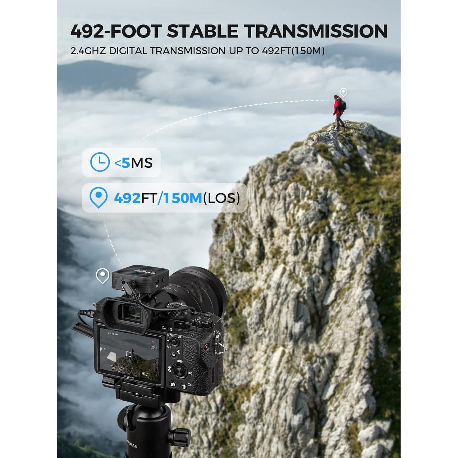 Micrófono Lavalier Inalámbrico SYNCO SY-G1A1-Pro con Estuche