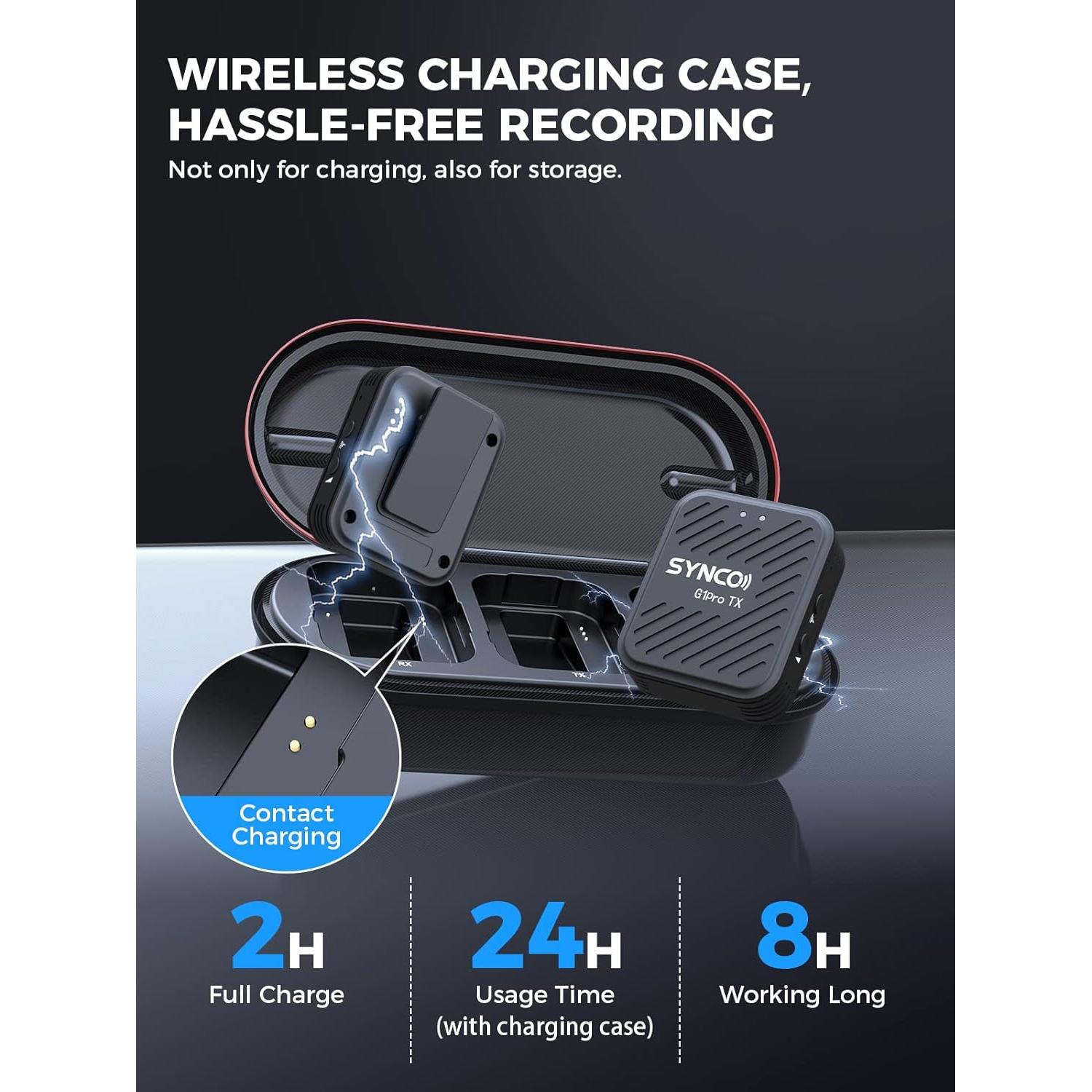 Micrófono Lavalier Inalámbrico SYNCO SY-G1A1-Pro con Estuche