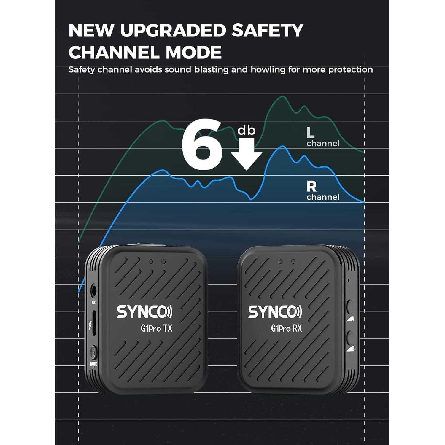 Micrófono Lavalier Inalámbrico SYNCO SY-G1A1-Pro con Estuche