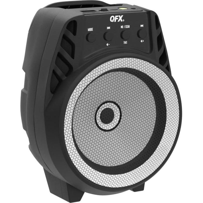Altavoz Portátil Bluetooth QFX BT-64 con Woofer 4" y Luces LED