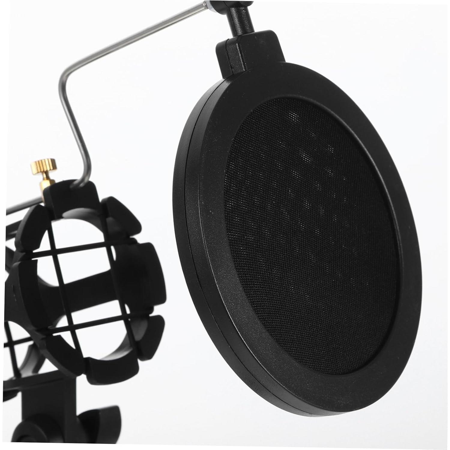 Soporte de Micrófono Ajustable Toyvian con Filtro Pop Negro