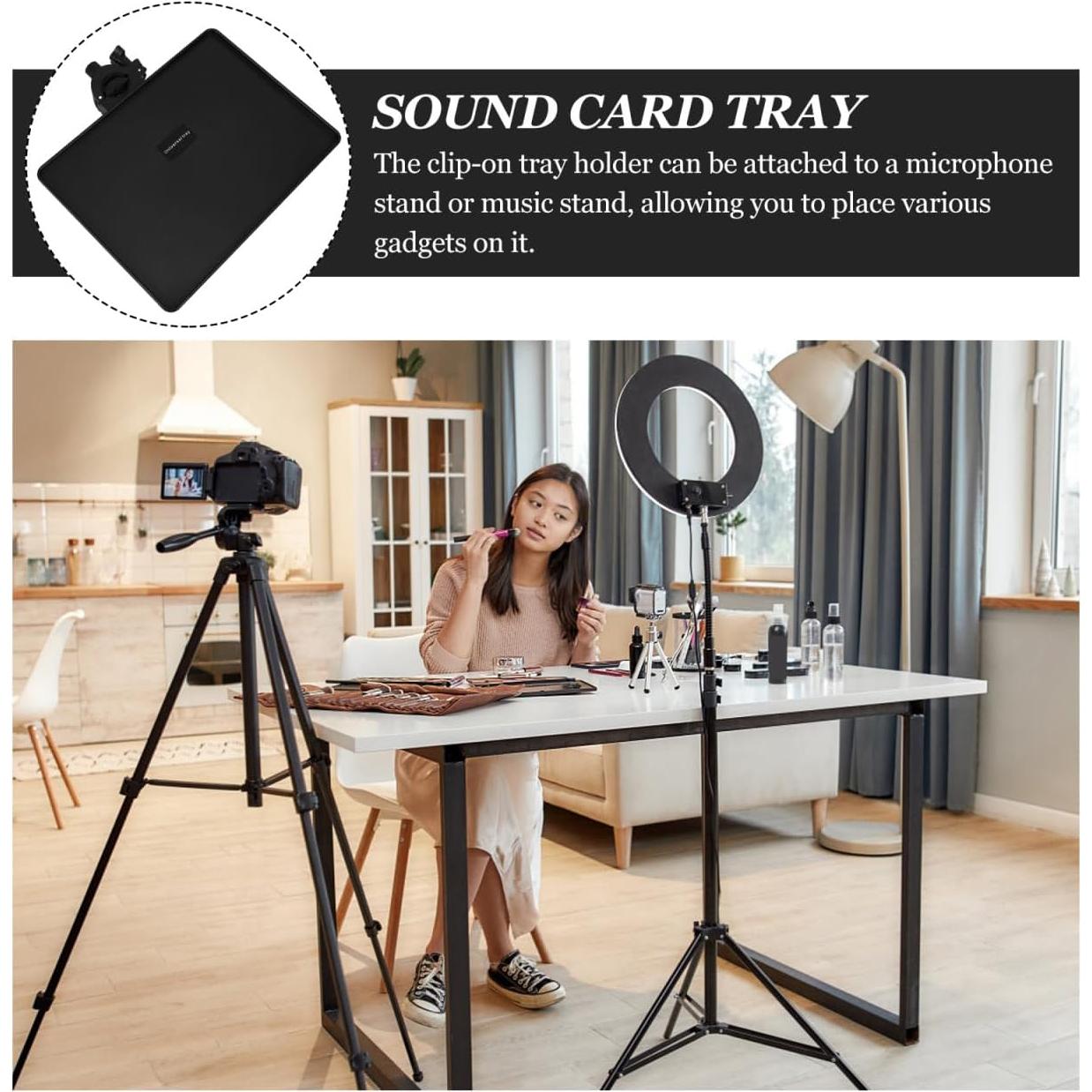 Soporte de Micrófono Vaguelly Ajustable para Mesa 22x16.5cm