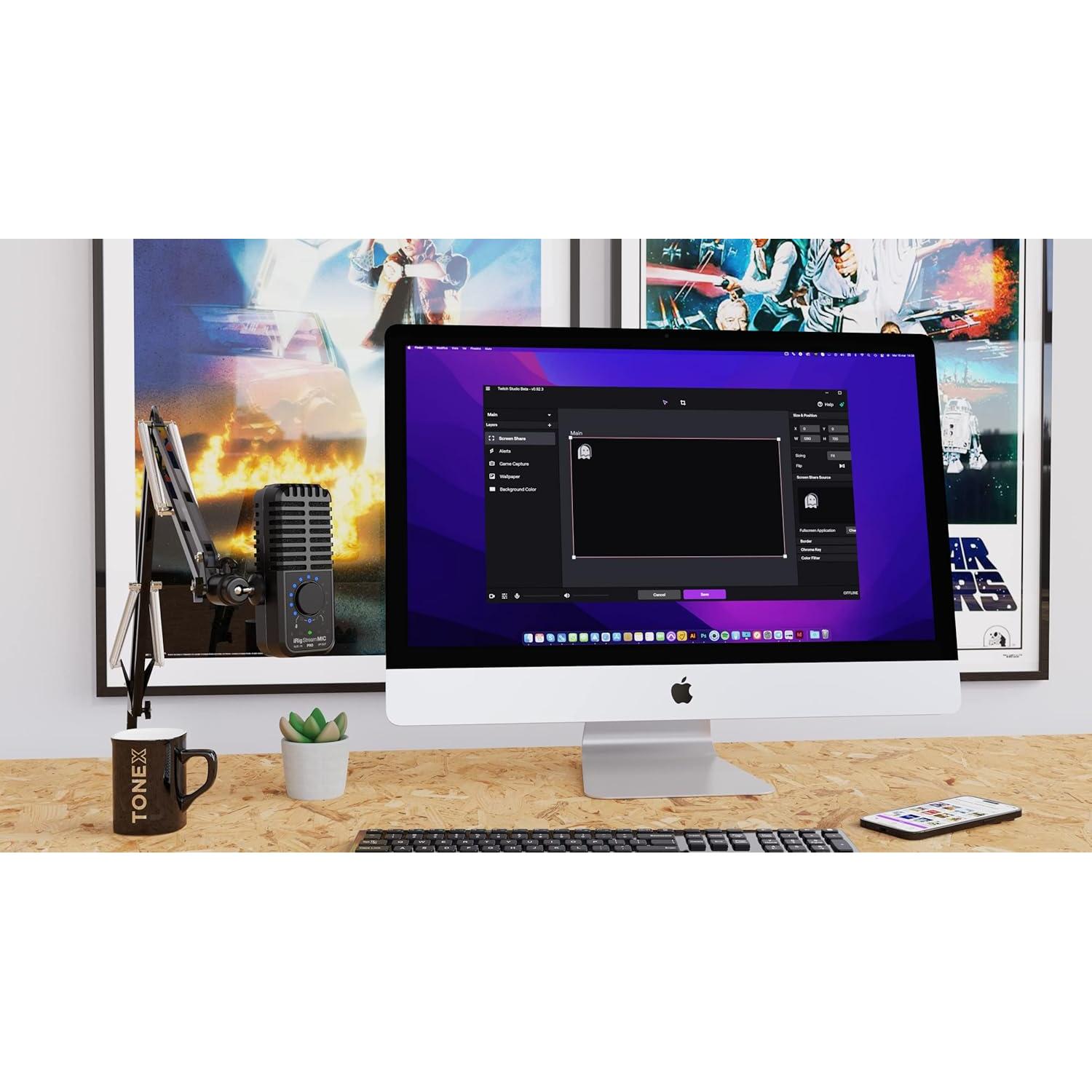 Micrófono IK Multimedia iRig Stream Mic Pro con interfaz de audio