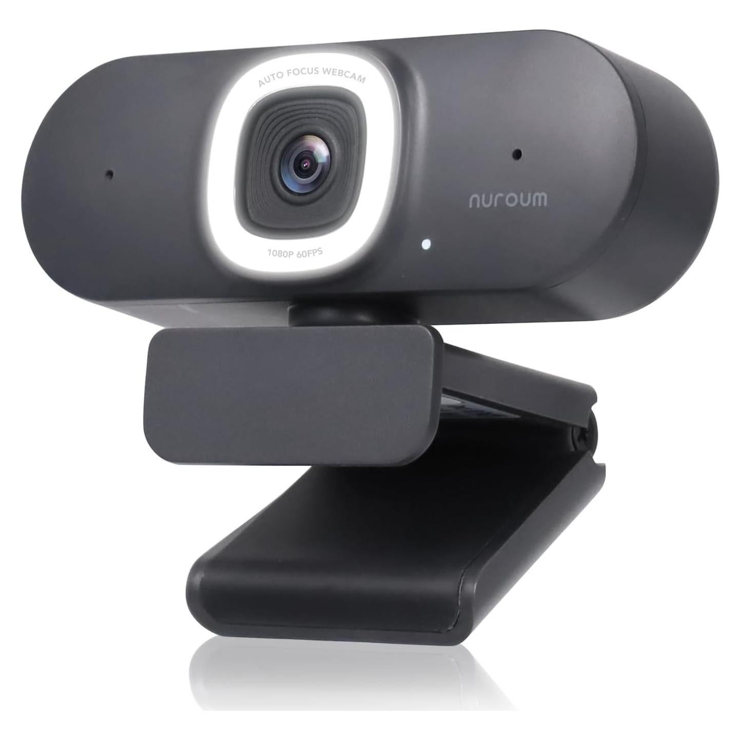 Cámara Web NUROUM V15-AFL 1080P con Luz Anular y Autofoco