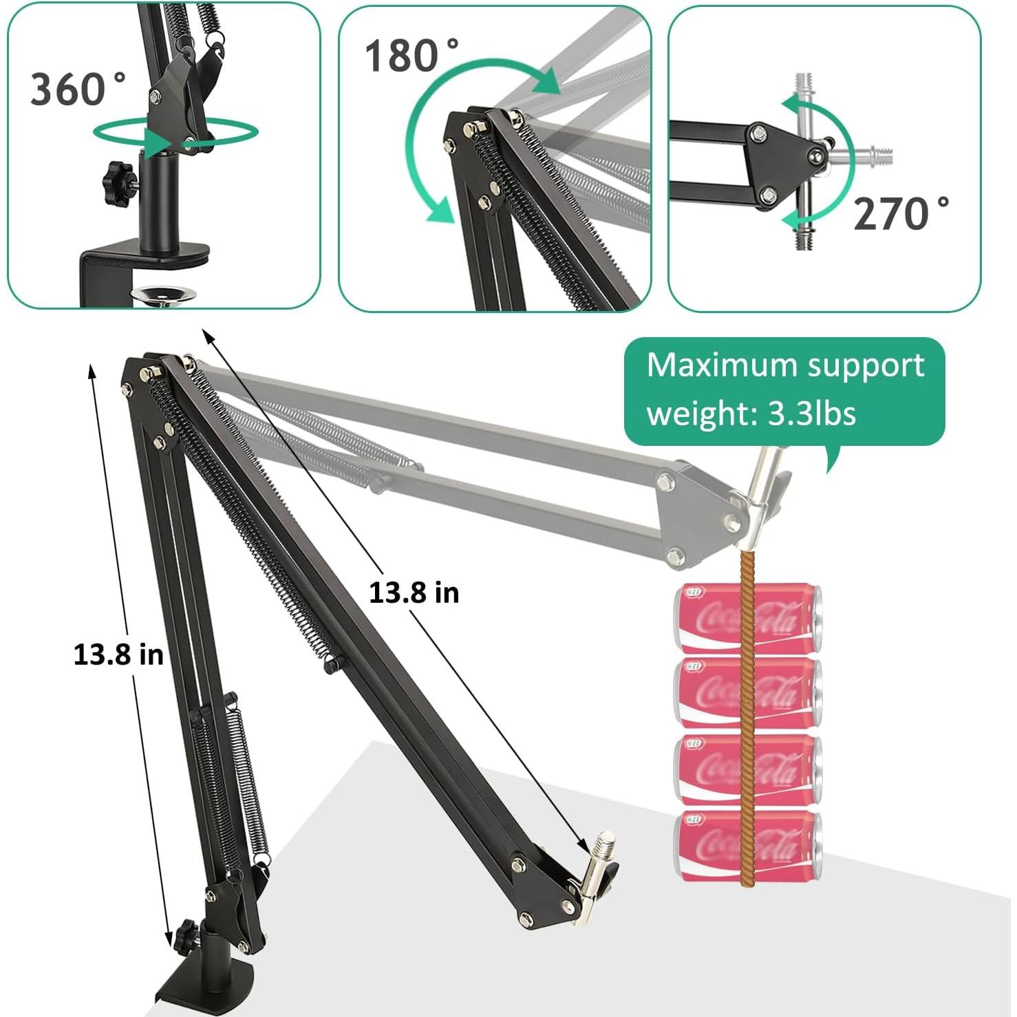 Brazo de Micrófono Razer Seiren V2 Pro Ajustable con Filtro Antipop