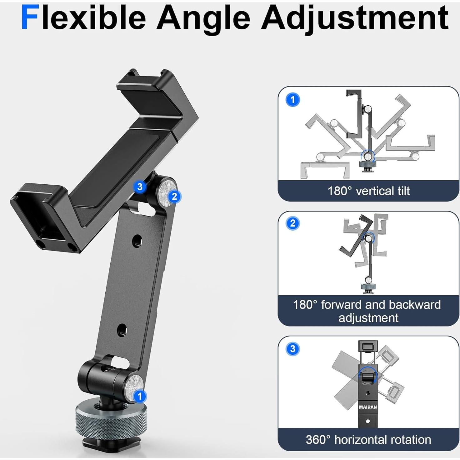 Soporte de Teléfono Mairan para Trípode de Aluminio 360°