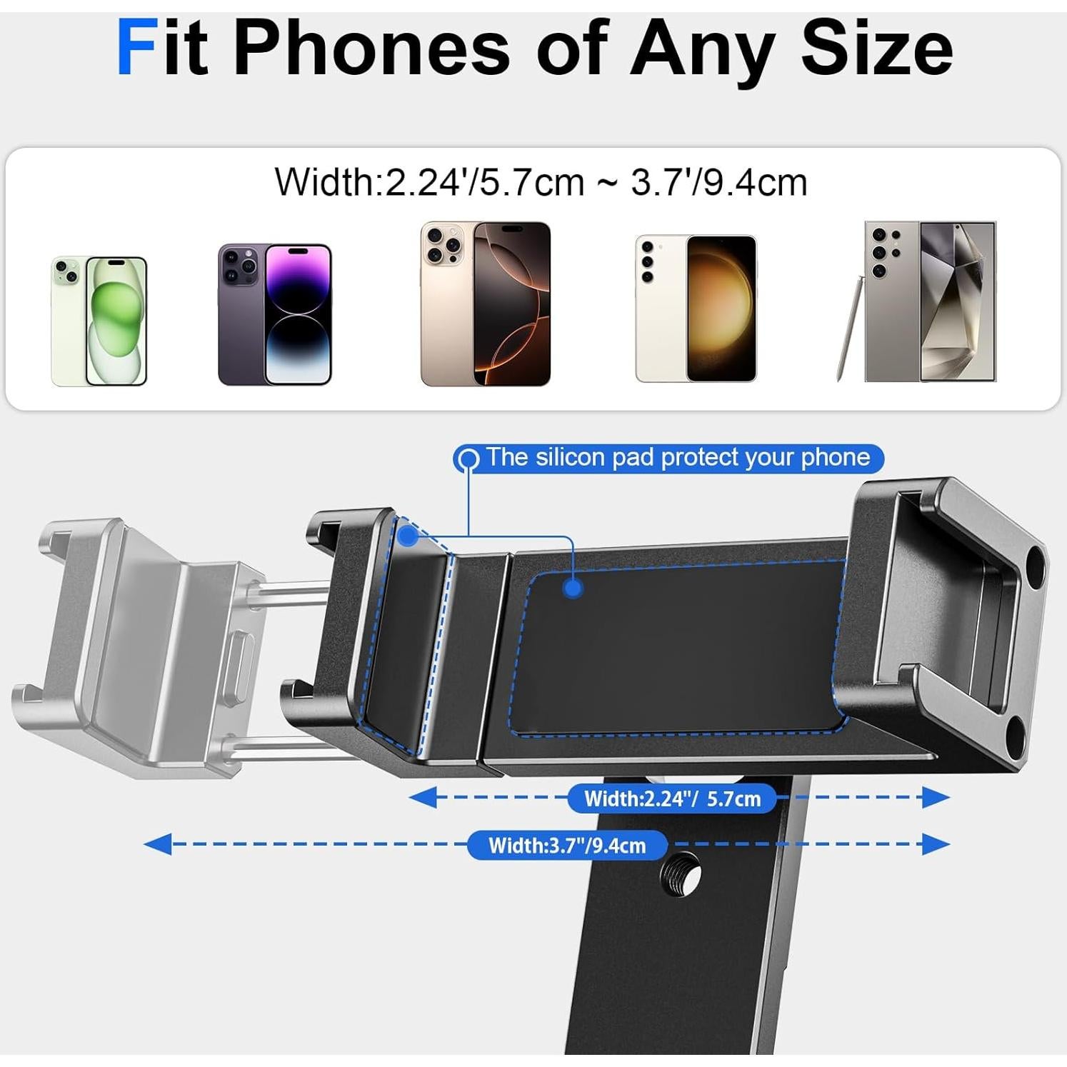 Soporte de Teléfono Mairan para Trípode de Aluminio 360°