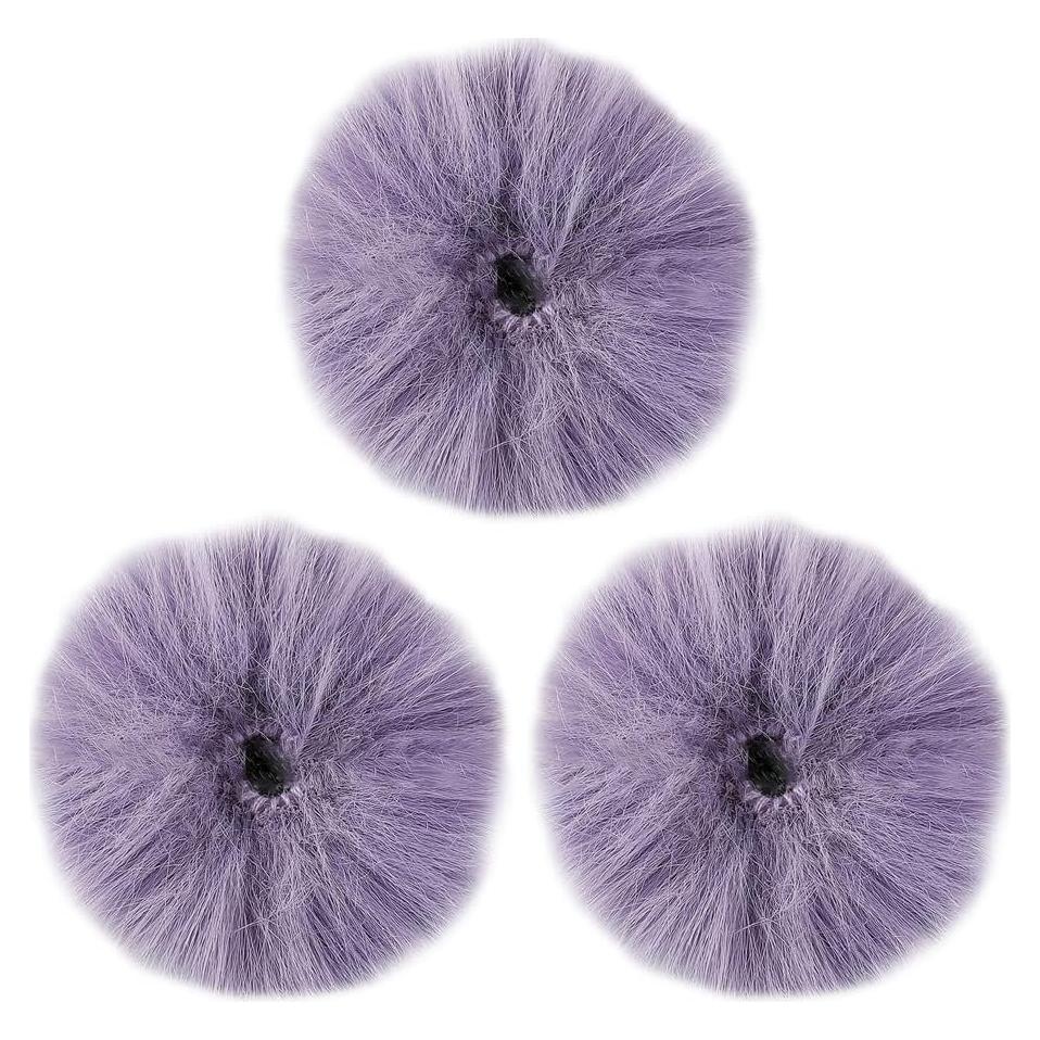 Funda de Micrófono GSHLLO 3 Pcs Piel Sintética Color Púrpura