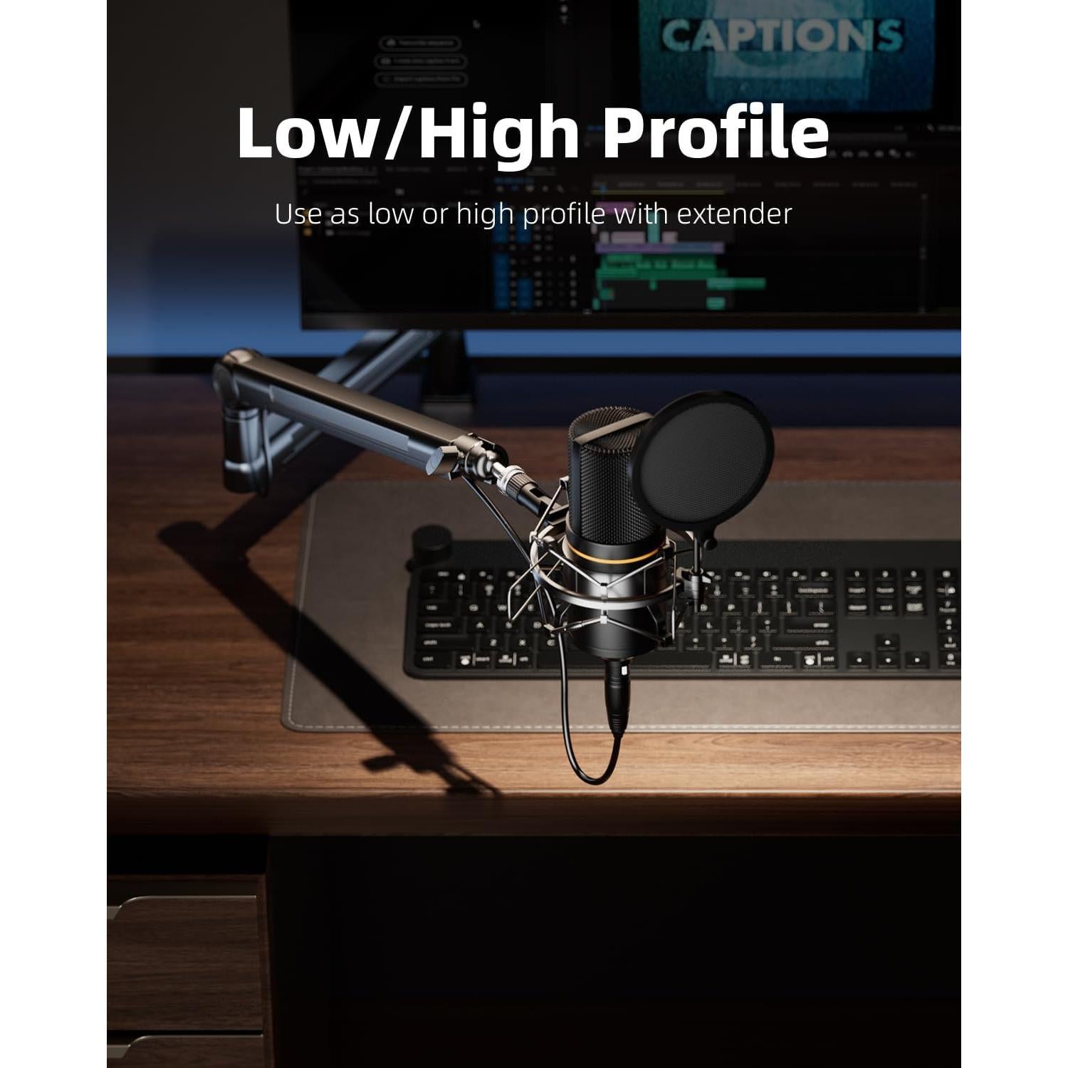 Soporte de Micrófono de Escritorio TODI TDMS03BKUS Ajustable