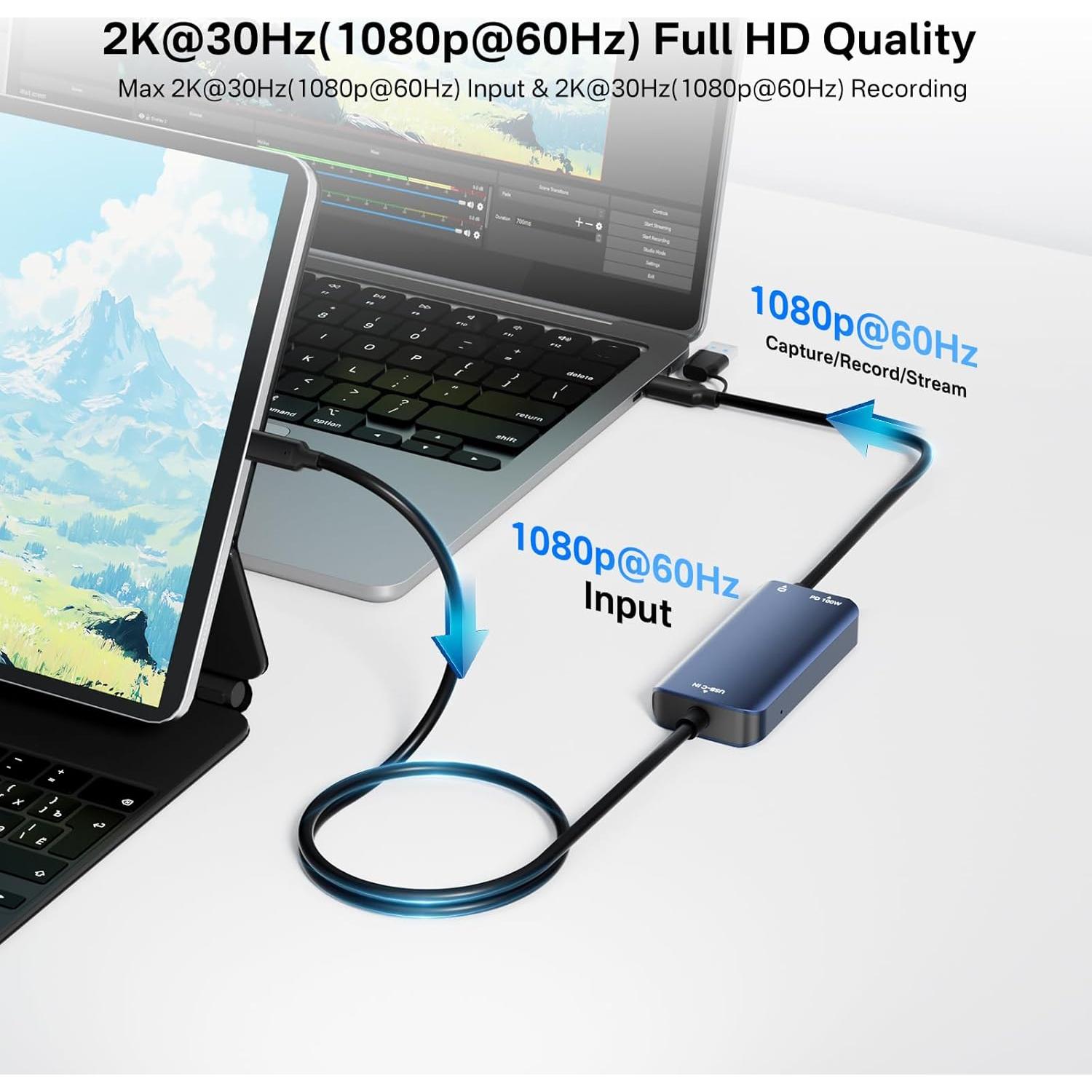 Tarjeta de Captura de Video USB-C VANGREE VC-001 1080P 60FPS