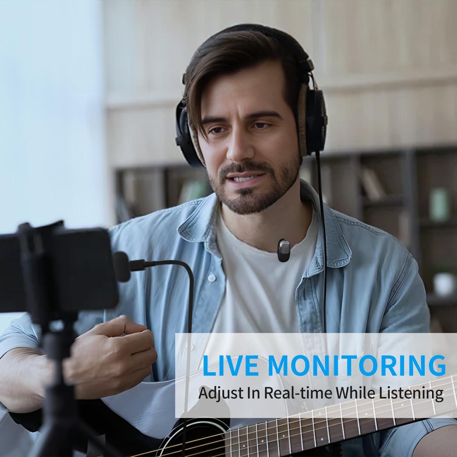 Micrófono Lavalier Inalámbrico Tokdance TDS5 USB C Doble Canal