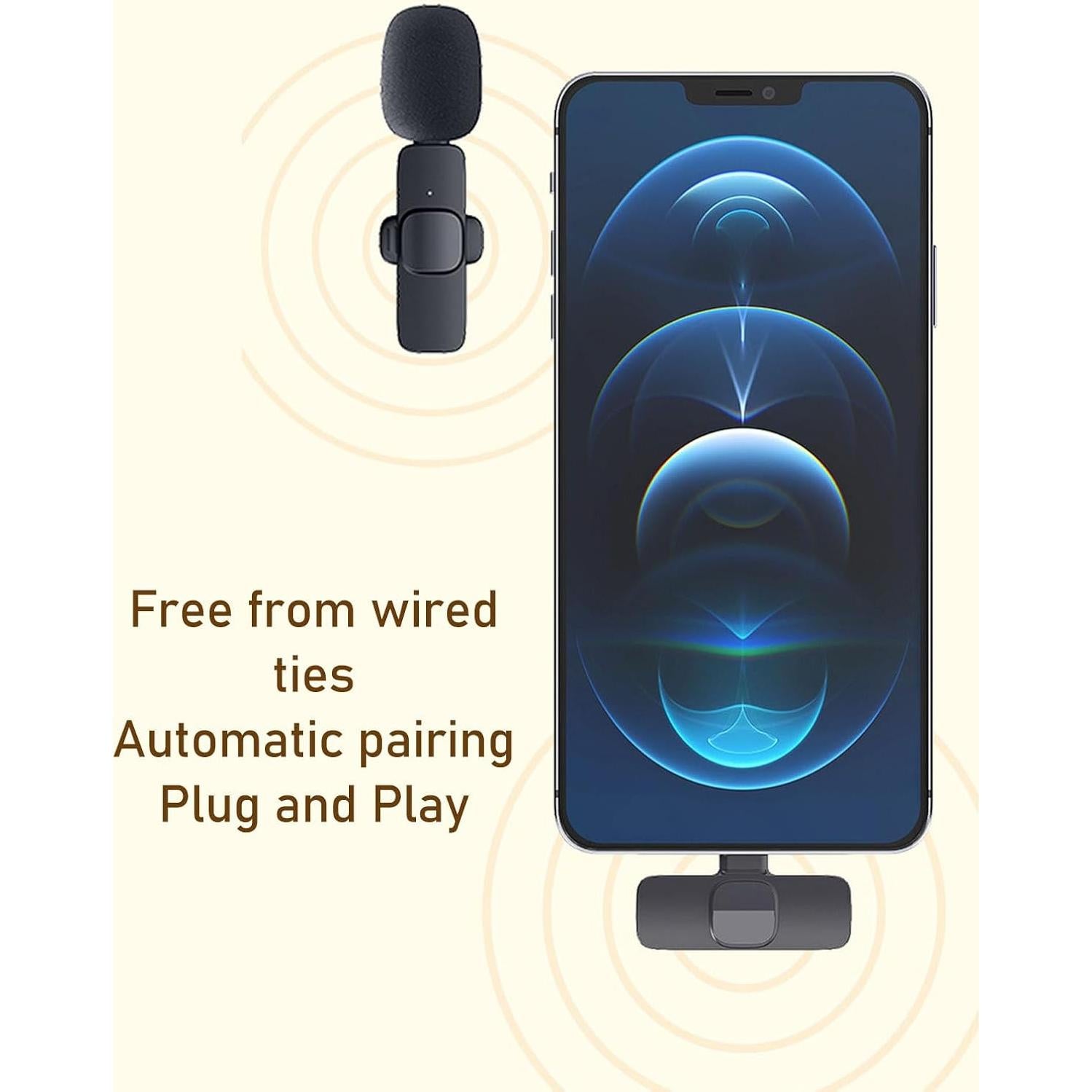 Micrófono Lavalier Jeanoko, Plug and Play, 10h Batería