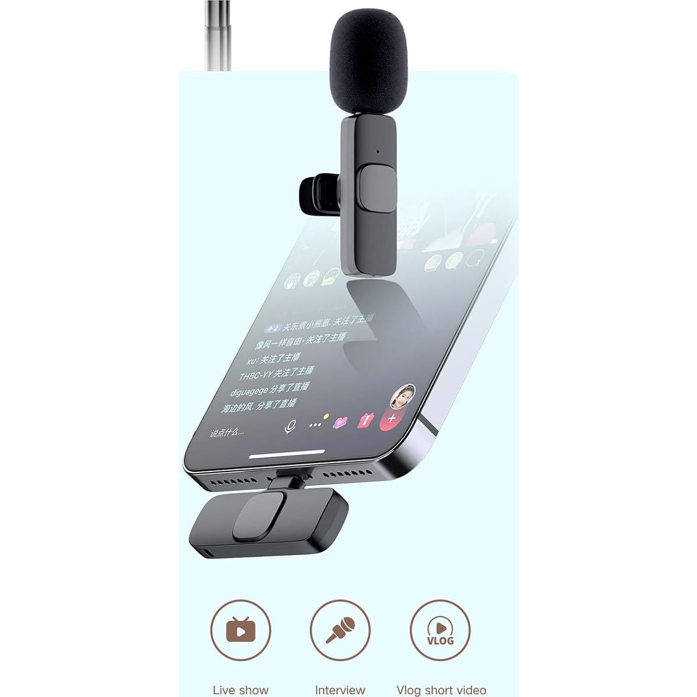 Micrófono Lavalier Jeanoko, Plug and Play, 10h Batería