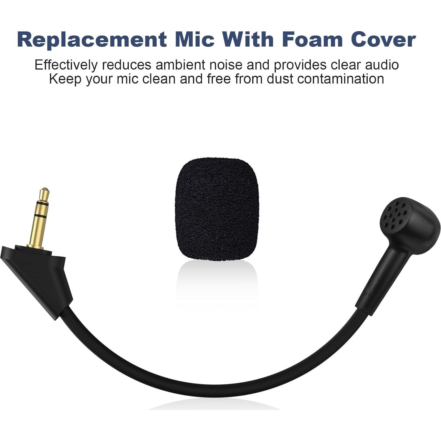 Replacement Cloud Alpha Mic Boom Microphone Compatible with Kingston HyperX Cloud Alpha, Cloud Alpha S Gaming Headsets for PS5 PS4 Xbox One Nintendo Switch Computer PC