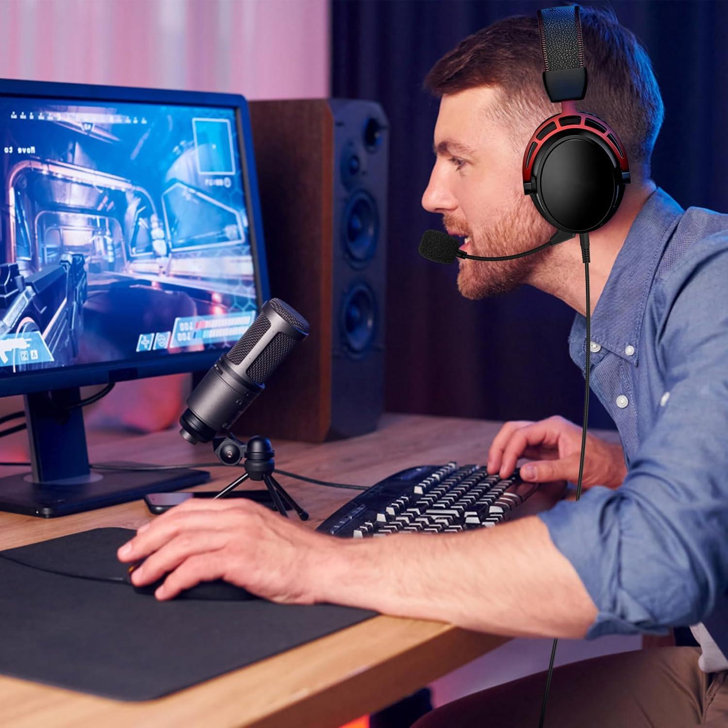 Replacement Cloud Alpha Mic Boom Microphone Compatible with Kingston HyperX Cloud Alpha, Cloud Alpha S Gaming Headsets for PS5 PS4 Xbox One Nintendo Switch Computer PC