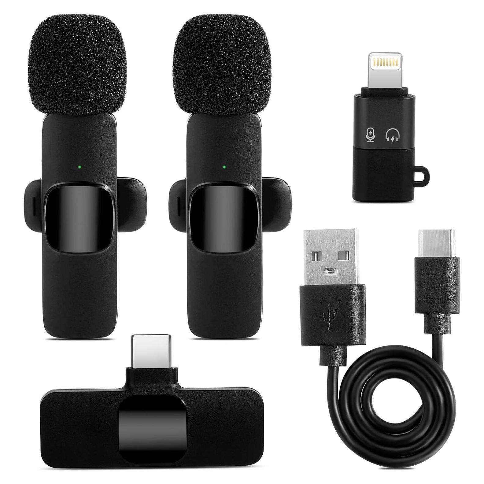 Micrófono Lavalier Inalámbrico Ocdonor K1 con Cancelación de Ruido