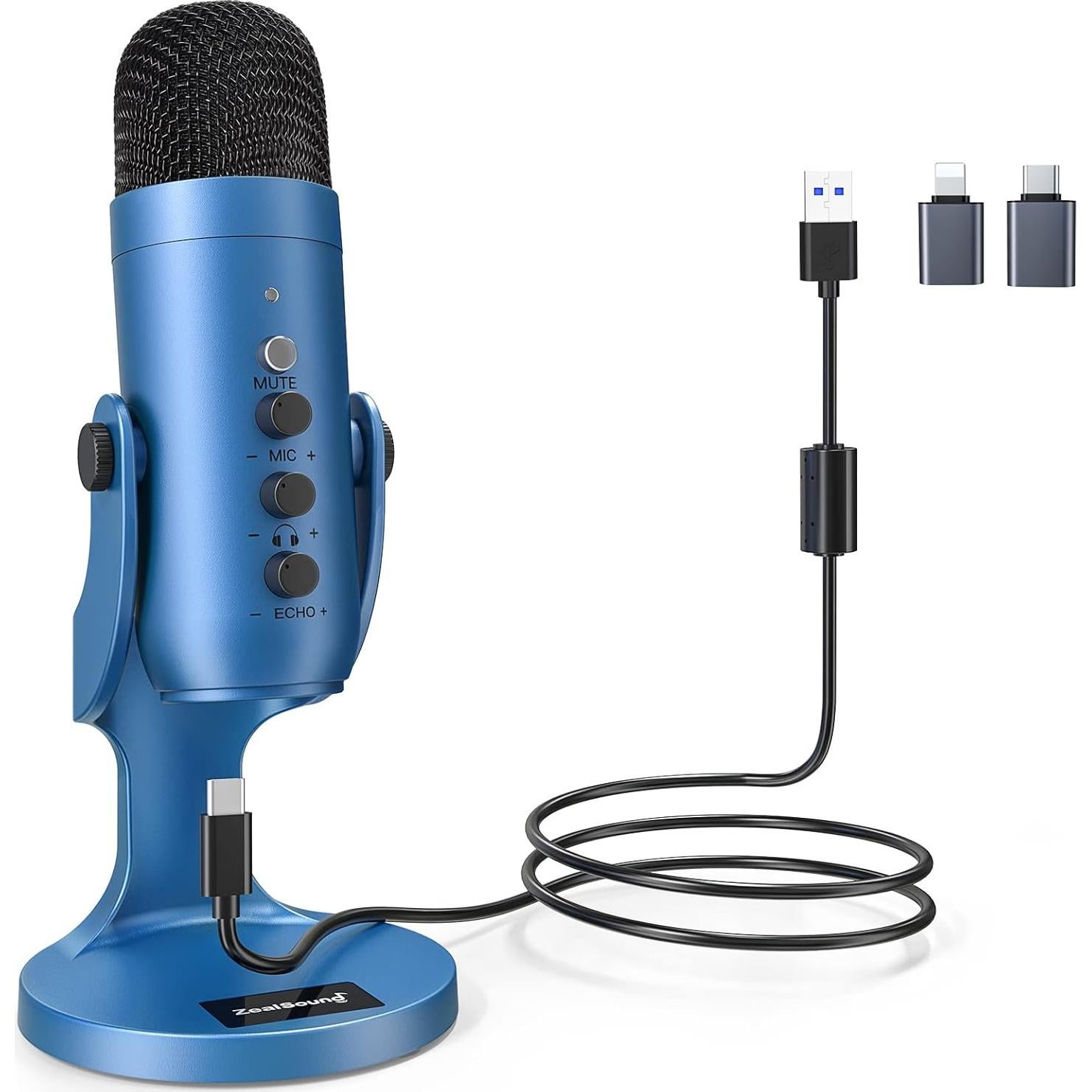 Micrófono Gaming ZealSound K66B con Filtro Pop y Soporte