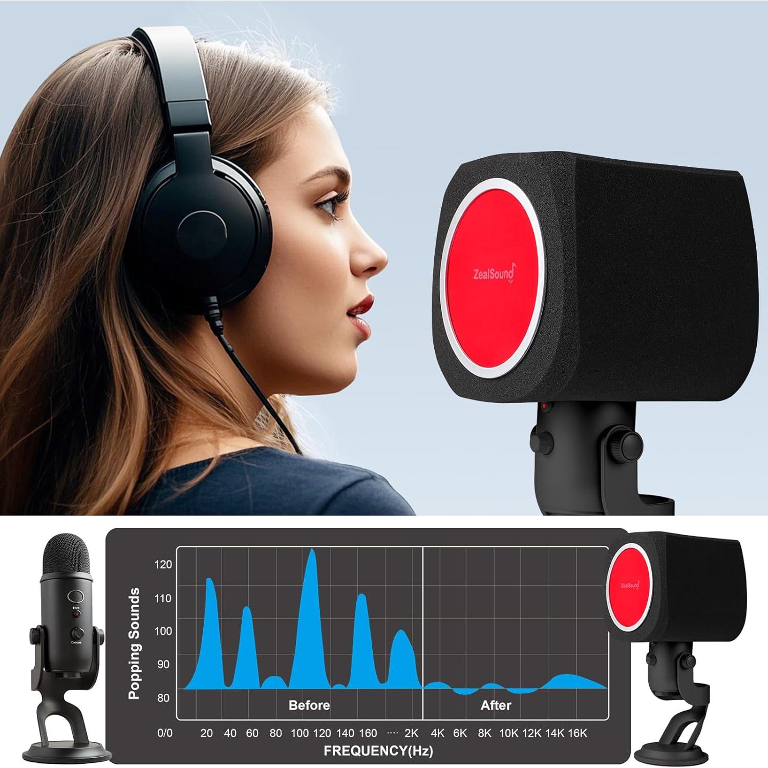 Micrófono USB ZealSound K66T con Filtro Pop y Accesorios